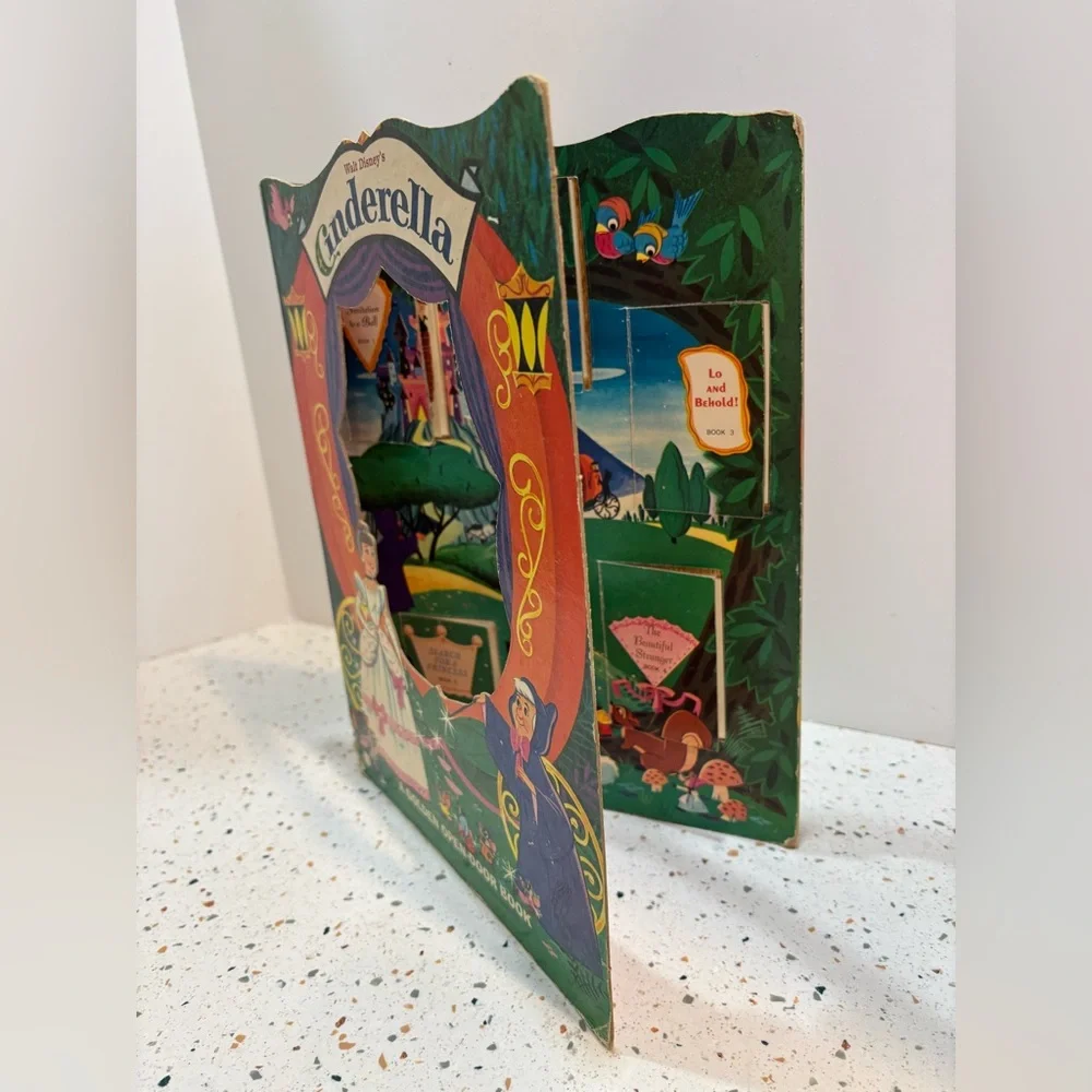 VTG 1965 Walt Disney’s Cinderella Golden Open Door‎ Storybook Miniature Books